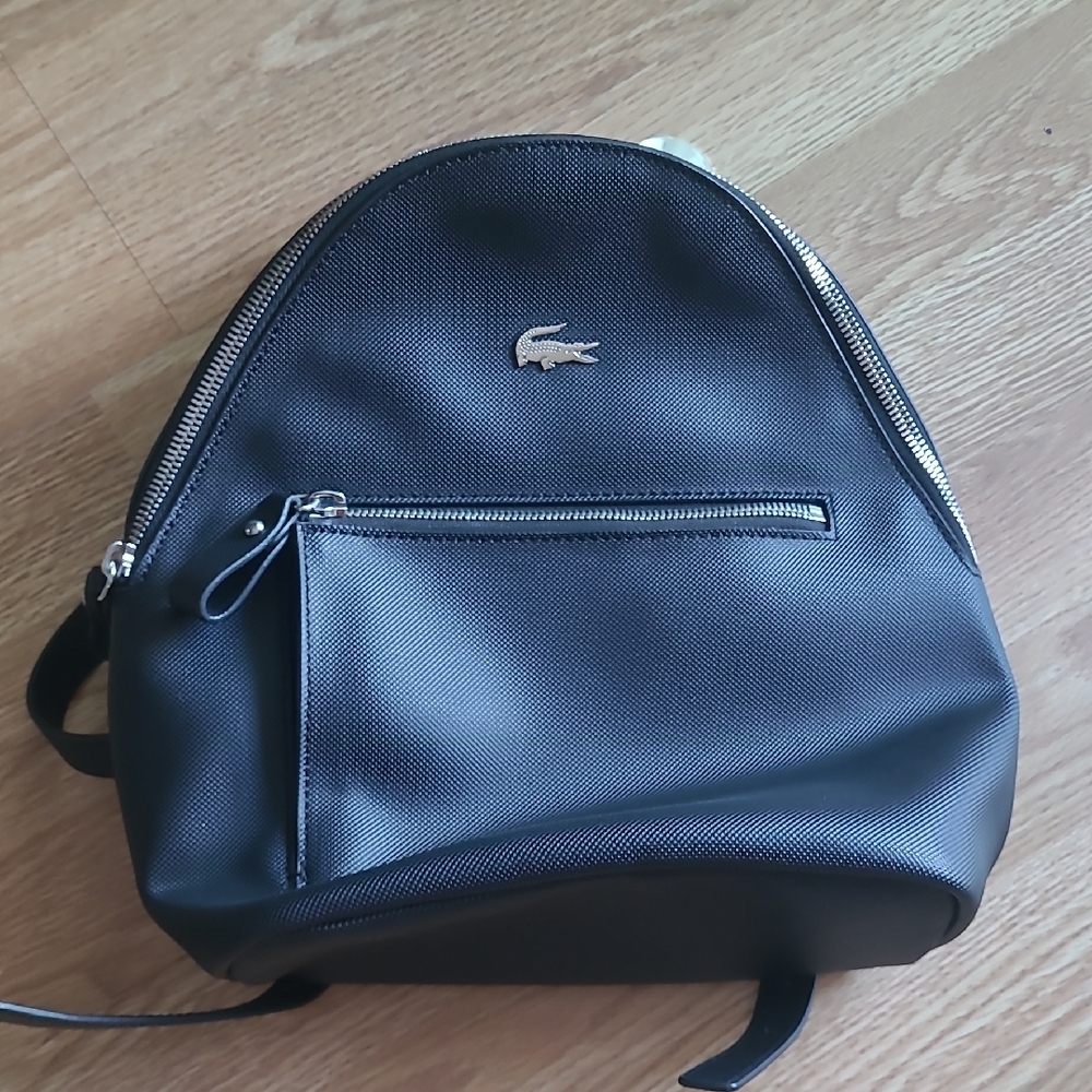 Lacoste Black Backpack for Men/Women